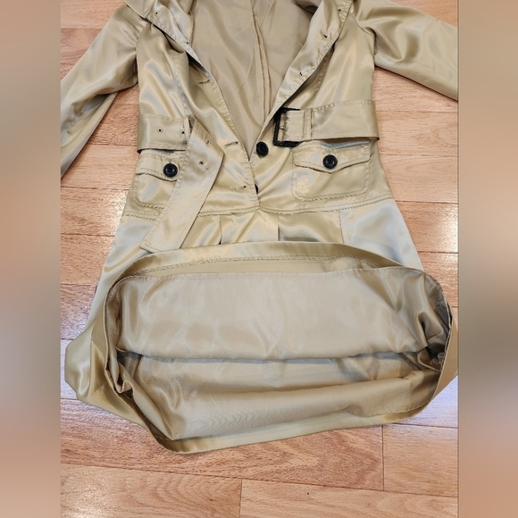 Vintage VERTIGO PARIS Satin Trench-Style Dress - Picture 8 of 16